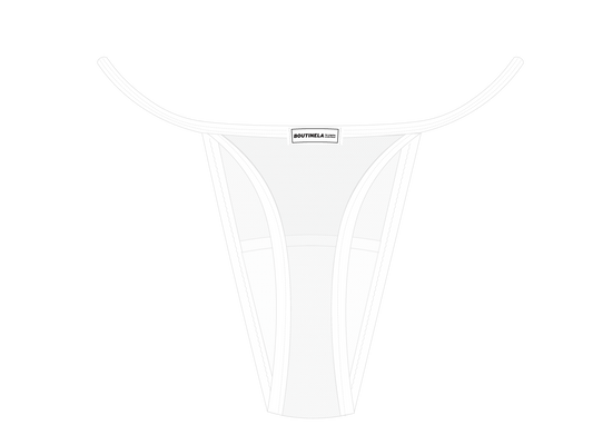 White Mesh Lace Thong Panty