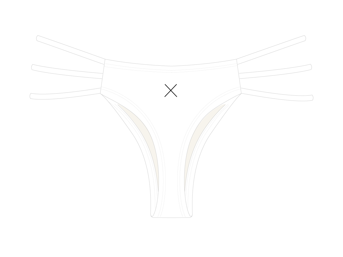 Venice White Triple Strap Bottoms