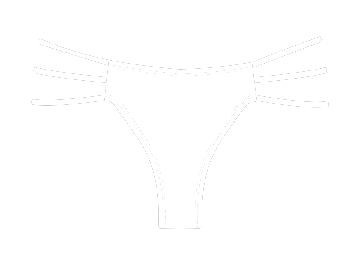 Venice White Triple Strap Bottoms