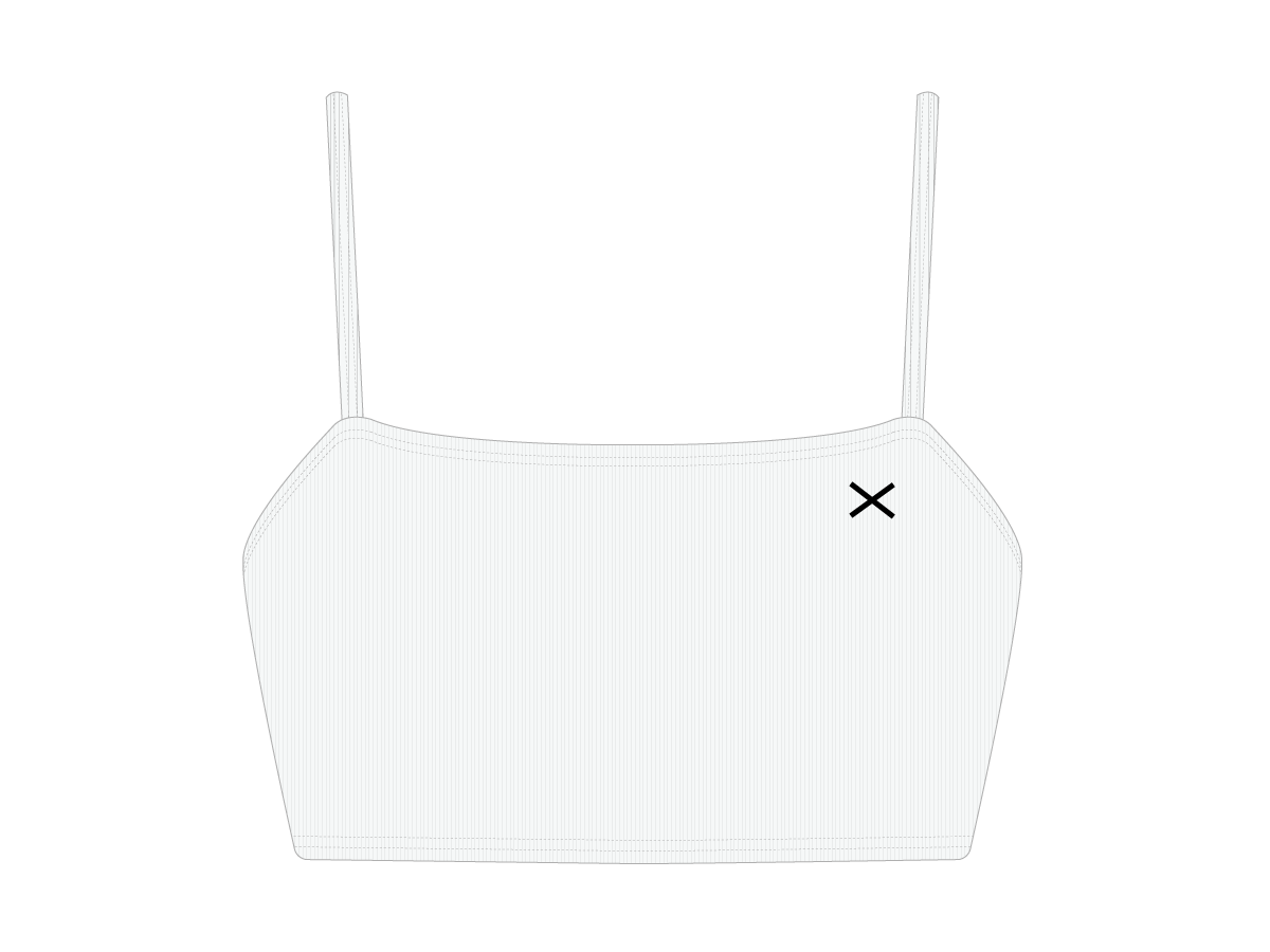 Venice White Camisole Ribbed Top