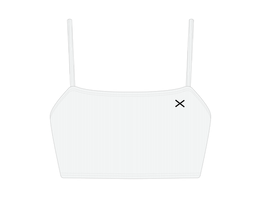 Venice White Camisole Ribbed Top