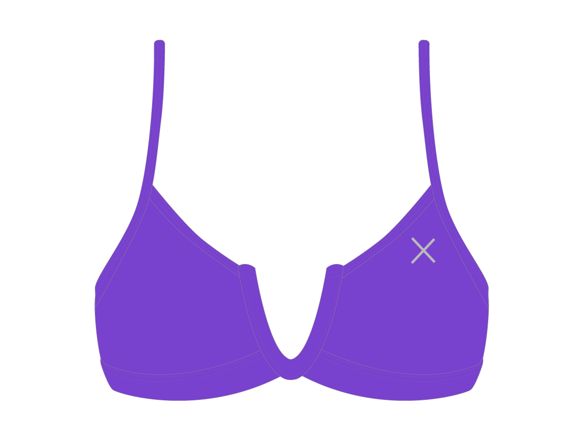 Violet Purple V-Cut Top
