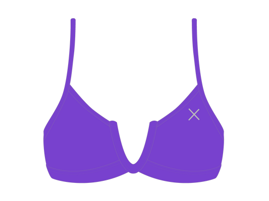 Violet Purple V-Cut Top