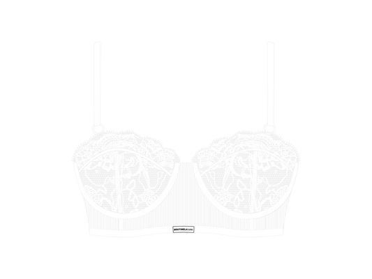 Venice White Lace Ribbed Top