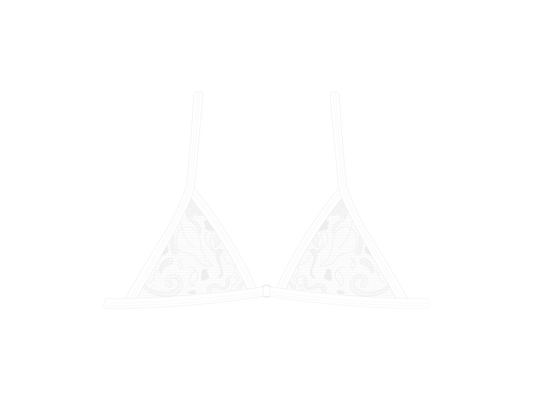 Venice White Minimal Lace Bralette