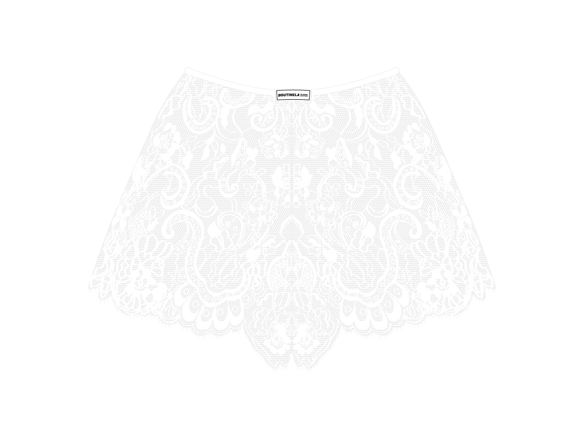 Venice White Minimal Lace Shorts