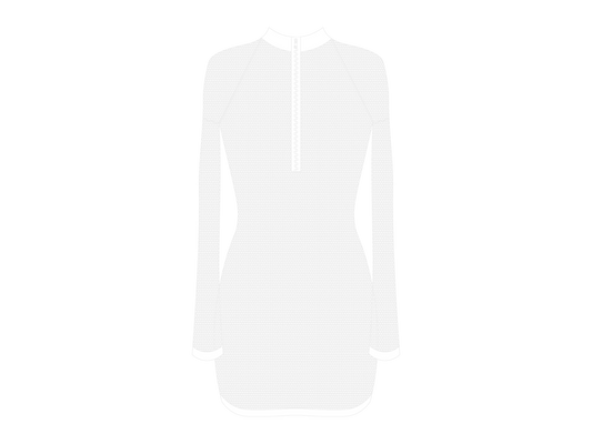 Venice Mesh Zipper Logo Cover-up Dress