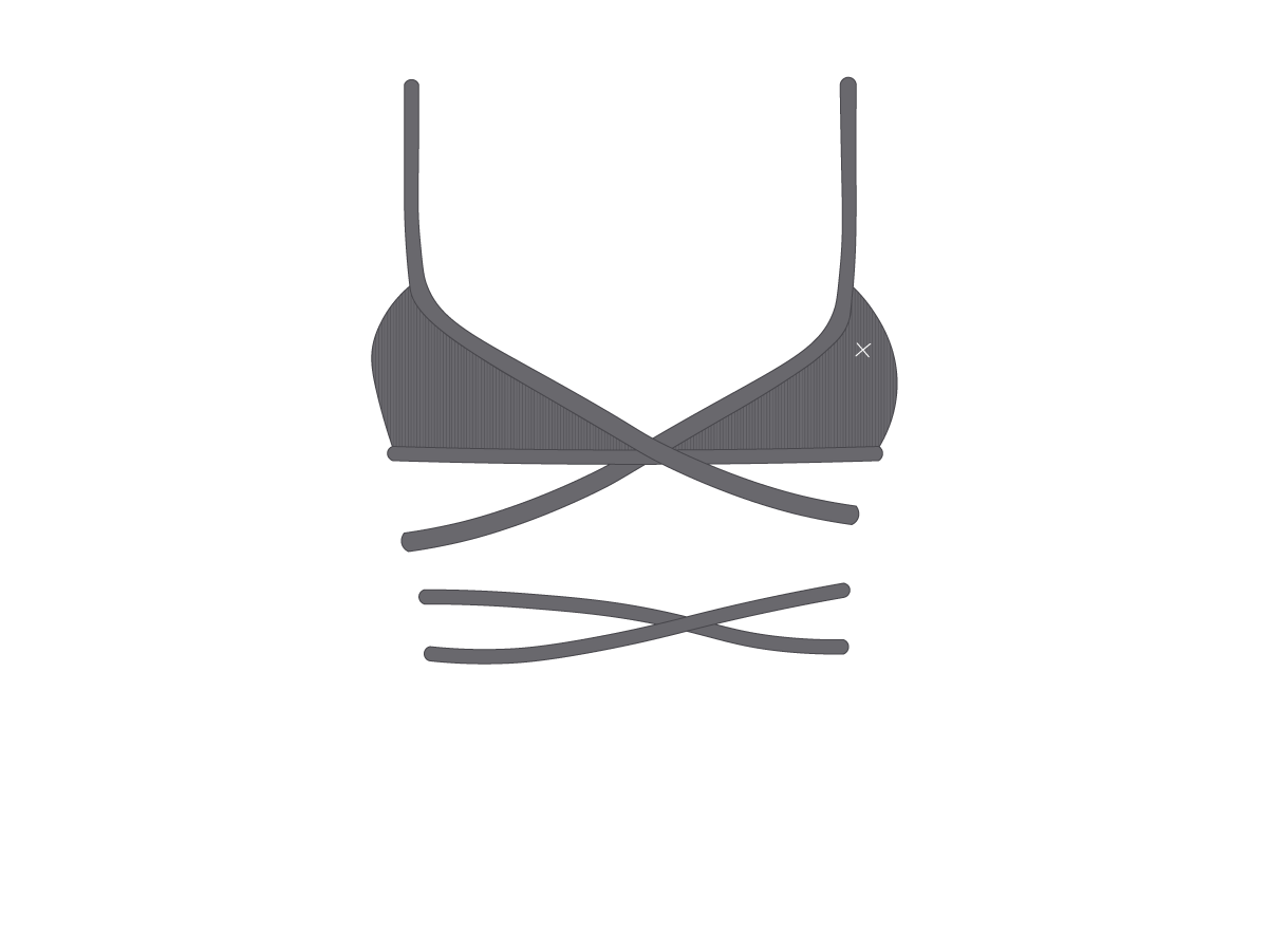 Heather Grey Wrap Bralette Top