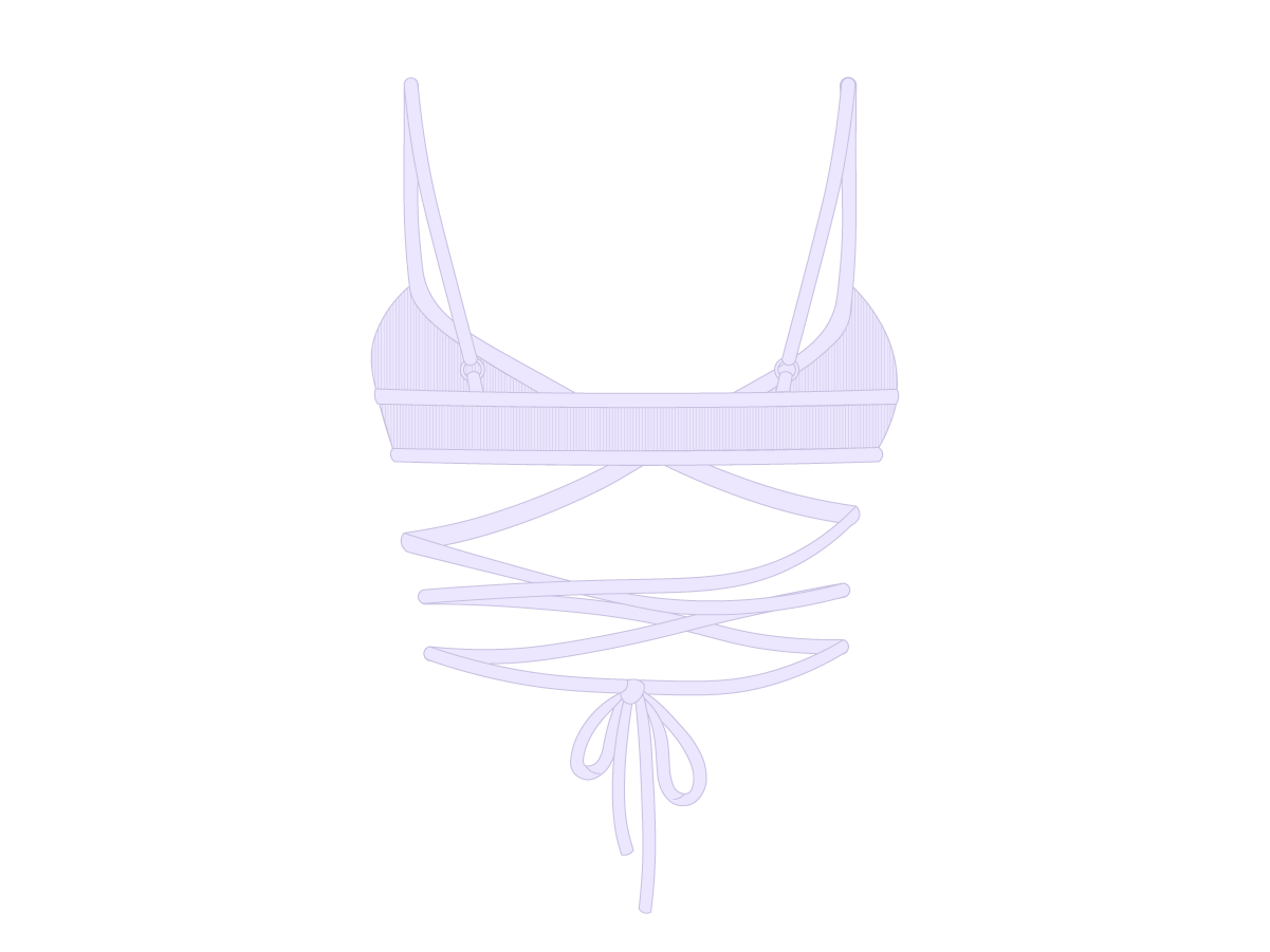 Lavender Wrap Bralette Top