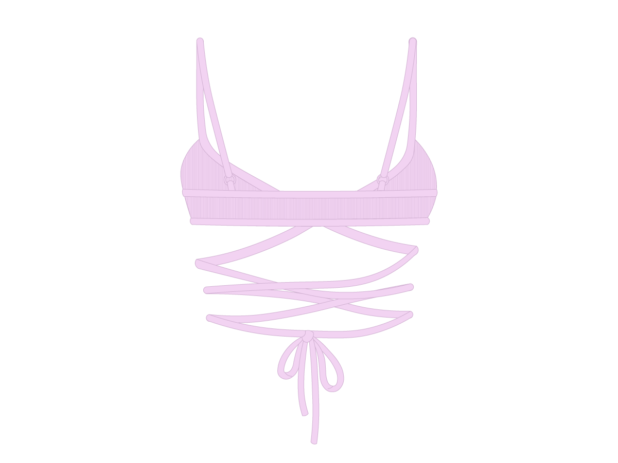 Pink Wrap Bralette Top