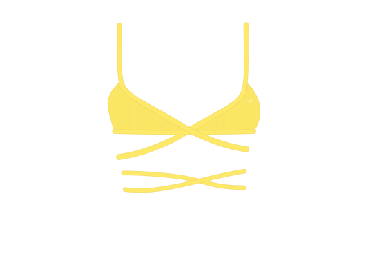 Yellow Wrap Bralette Top
