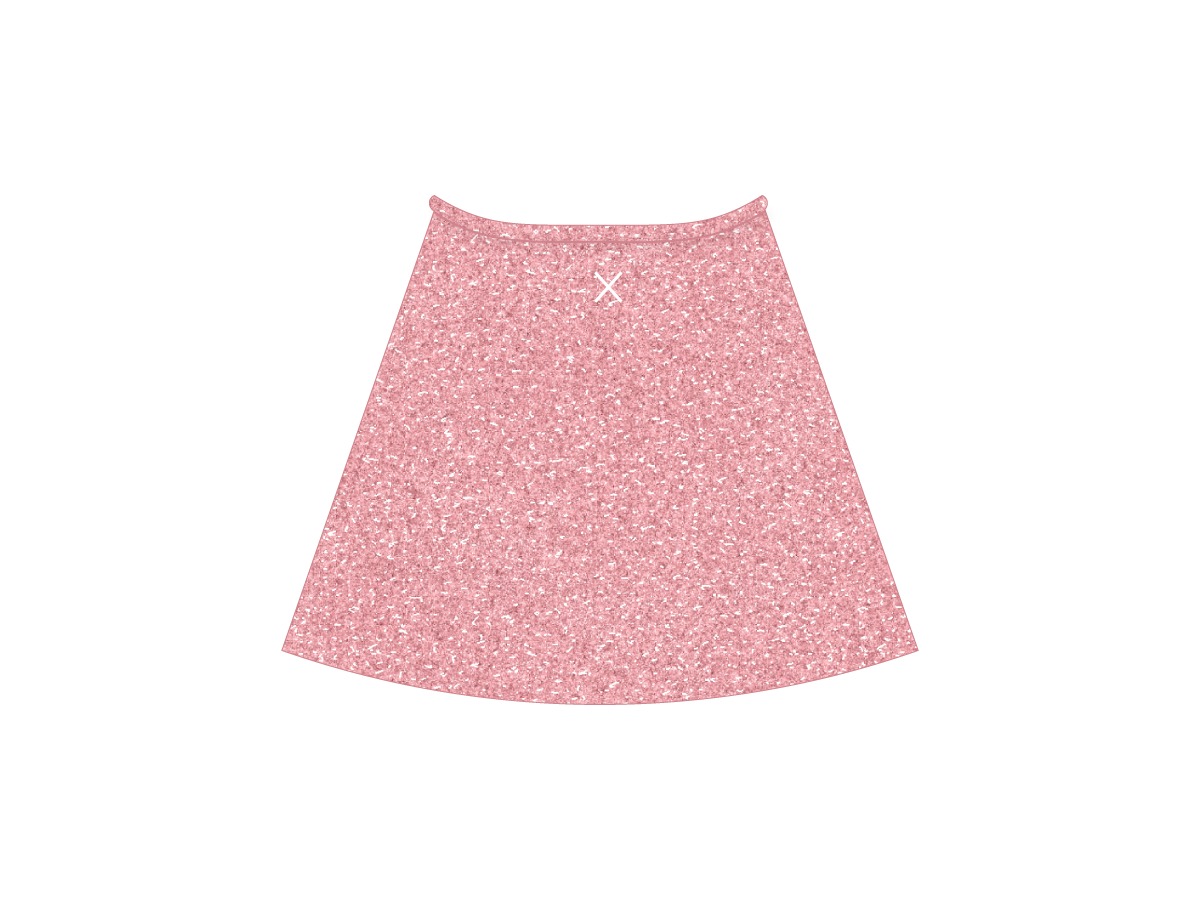 BubbleGum Shimmer Wrap Skirt