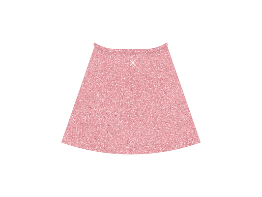 BubbleGum Shimmer Wrap Skirt