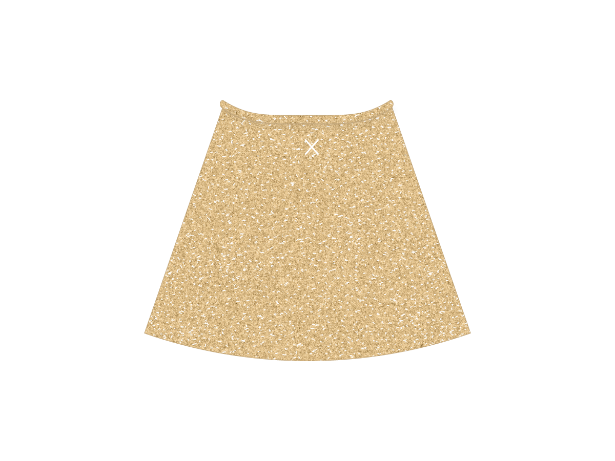 Gold-dust Shimmer Wrap Skirt