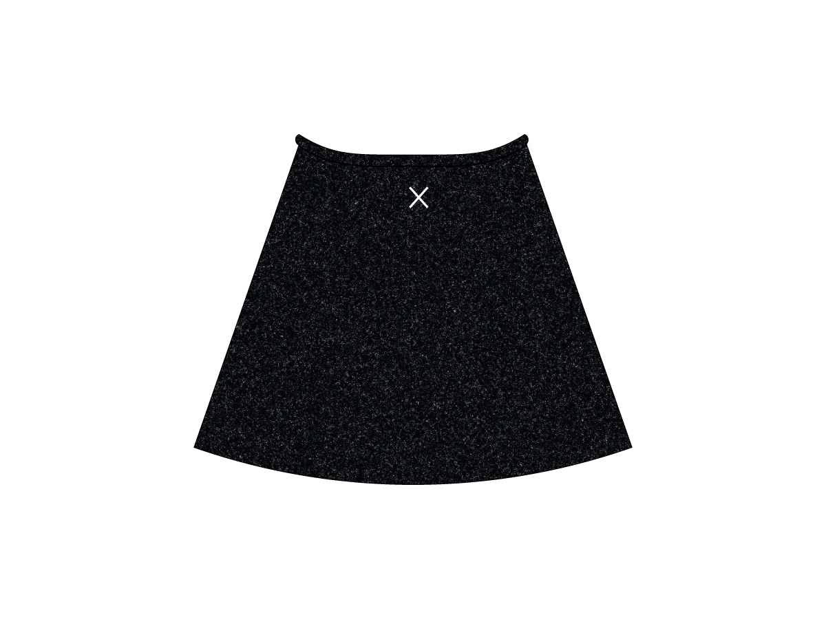 Onyx Shimmer Wrap Skirt