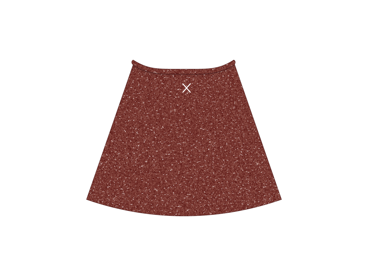 Rust Shimmer Wrap Skirt