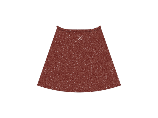 Rust Shimmer Wrap Skirt