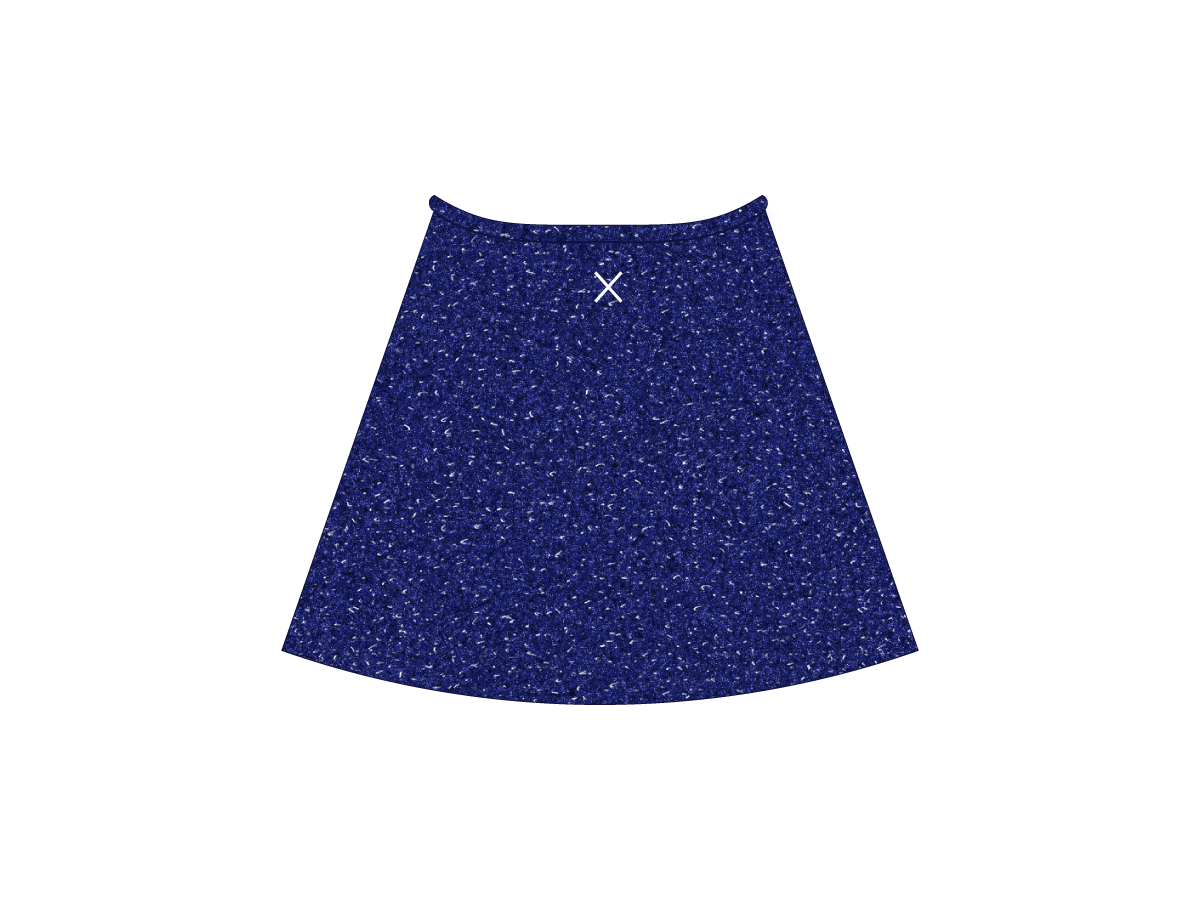Sapphire Shimmer Wrap Skirt
