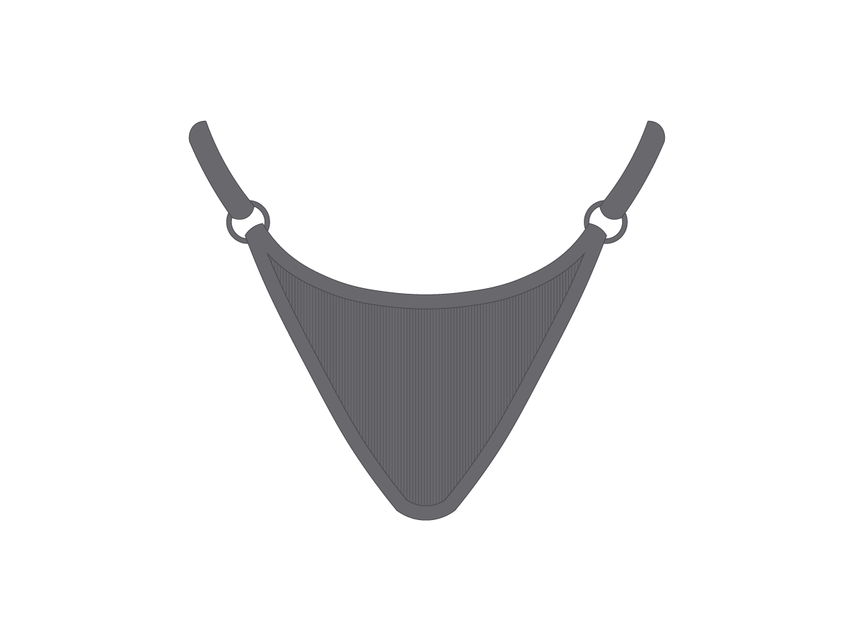 Heather Grey Wrap Thong Bottoms