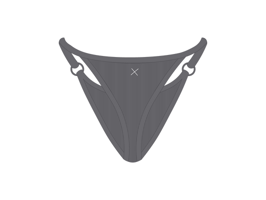 Heather Grey Wrap Thong Bottoms
