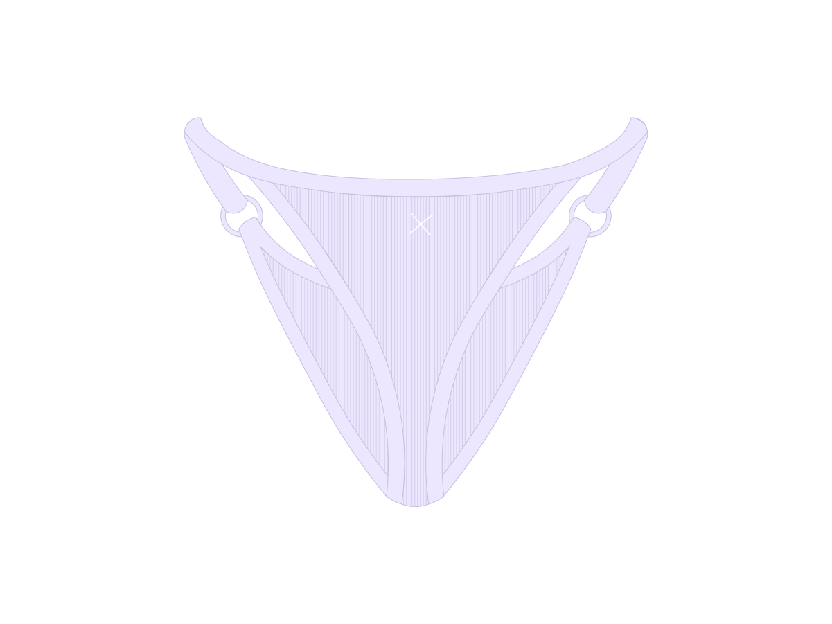 Lavender Wrap Thong Bottoms