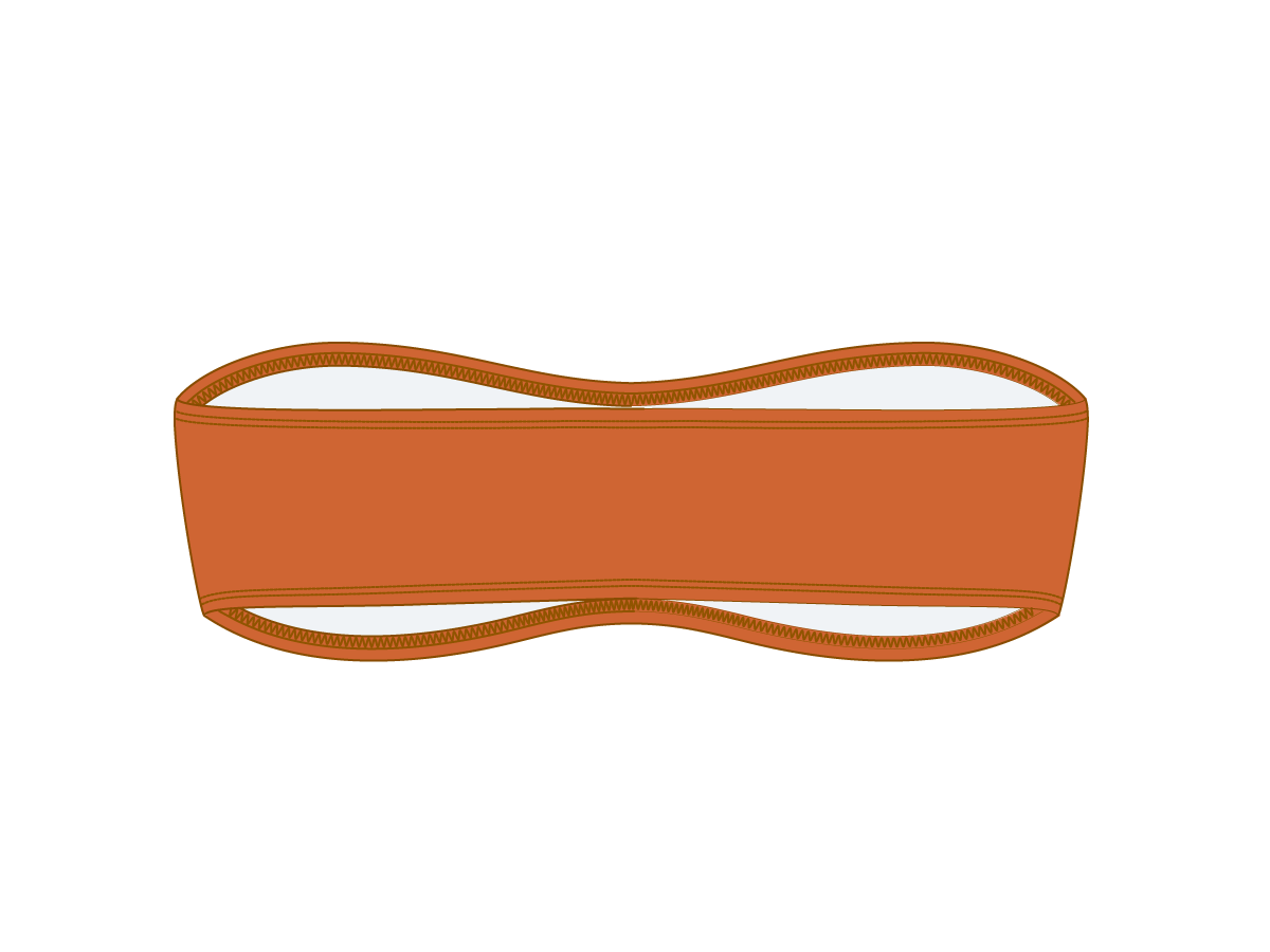 Burnt Orange Strapless Top