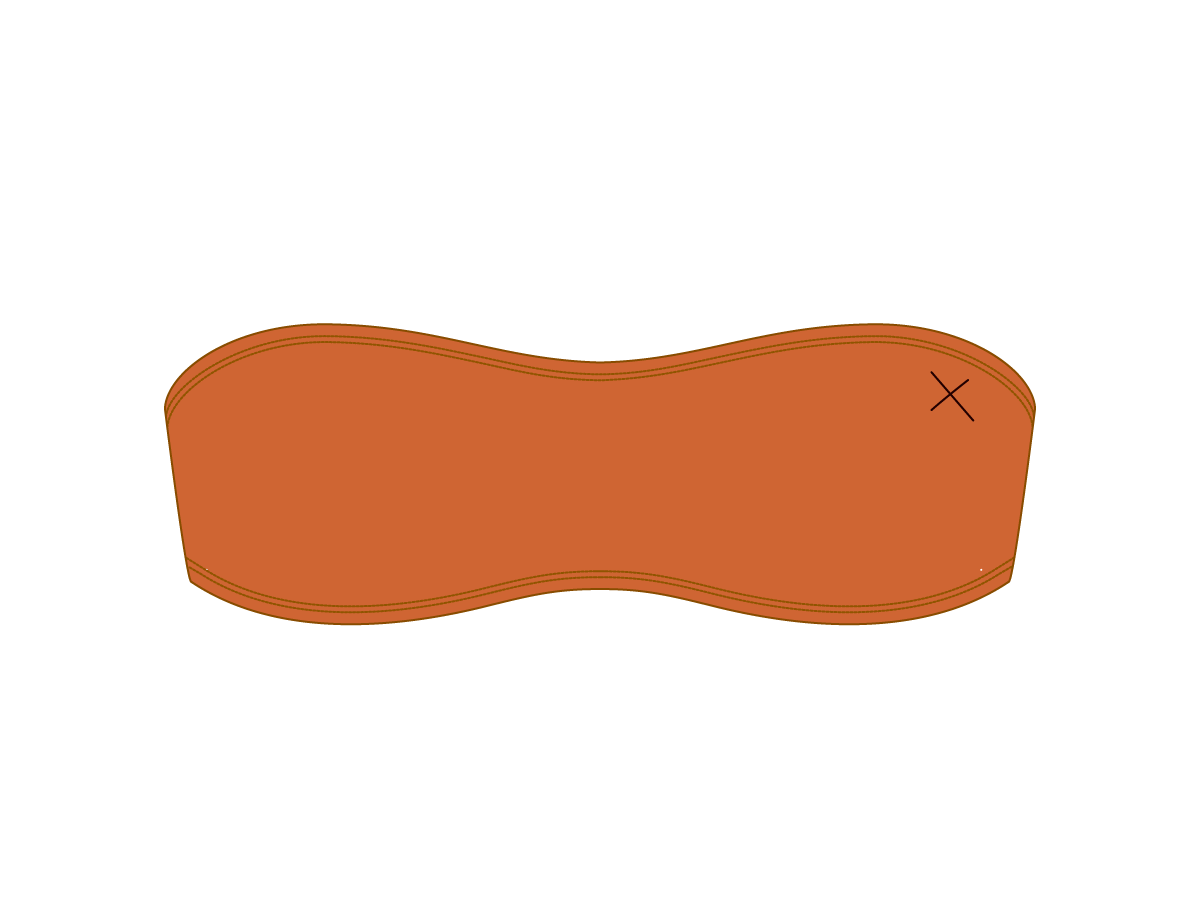 Burnt Orange Strapless Top