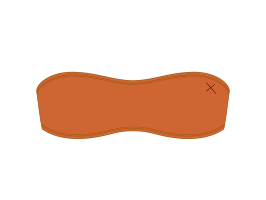 Burnt Orange Strapless Top