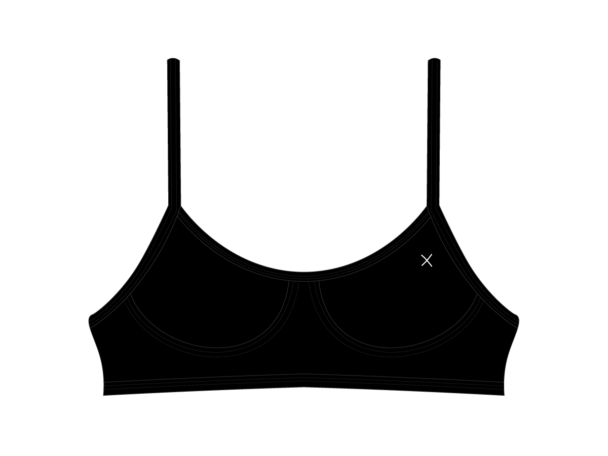 Manhattan Black Stitch Top