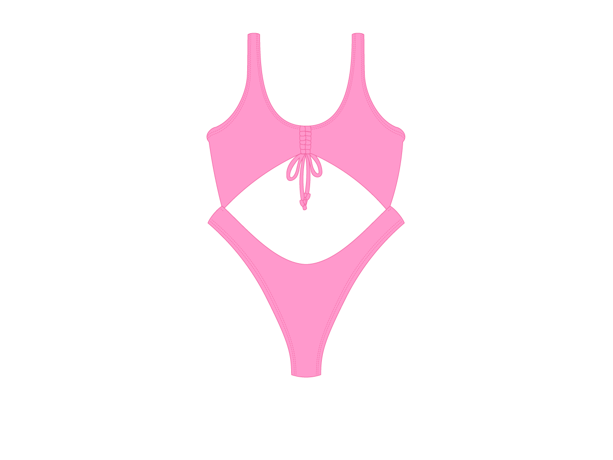 Celeste Front Tie One Piece