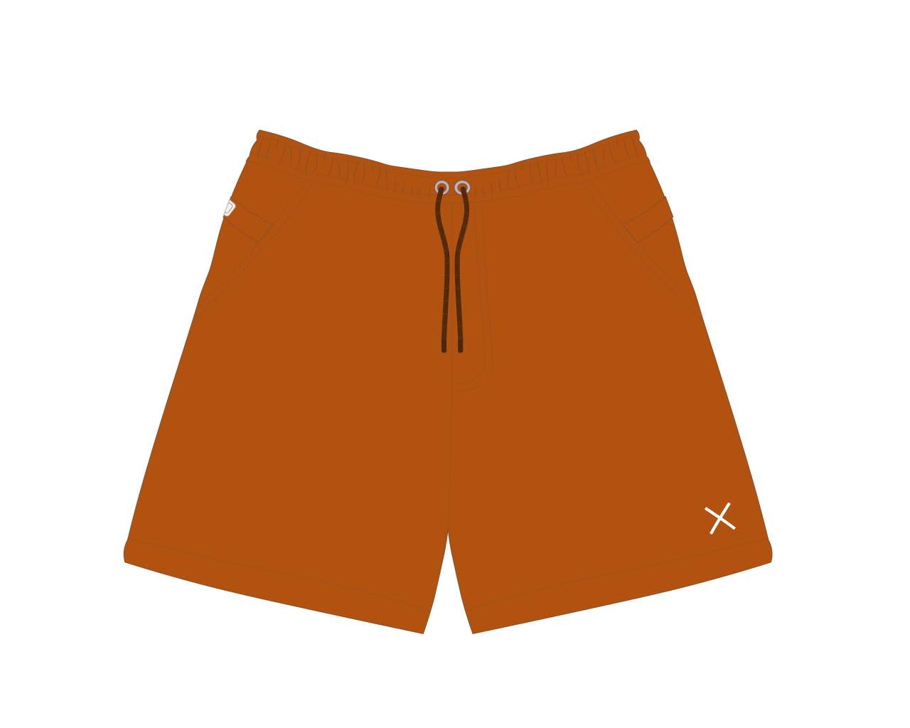 Burnt Orange Pool Shorts