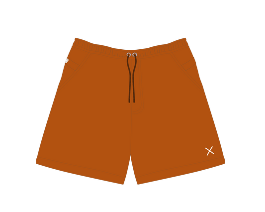 Burnt Orange Pool Shorts