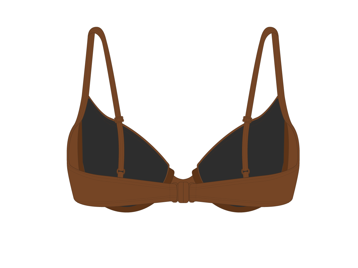 Cocoa Brown Bustier Top