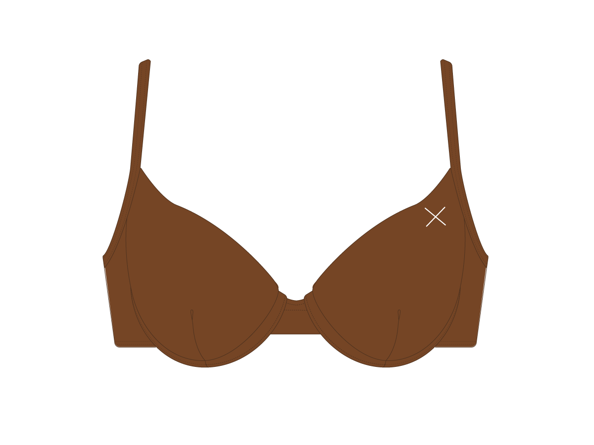 Cocoa Brown Bustier Top