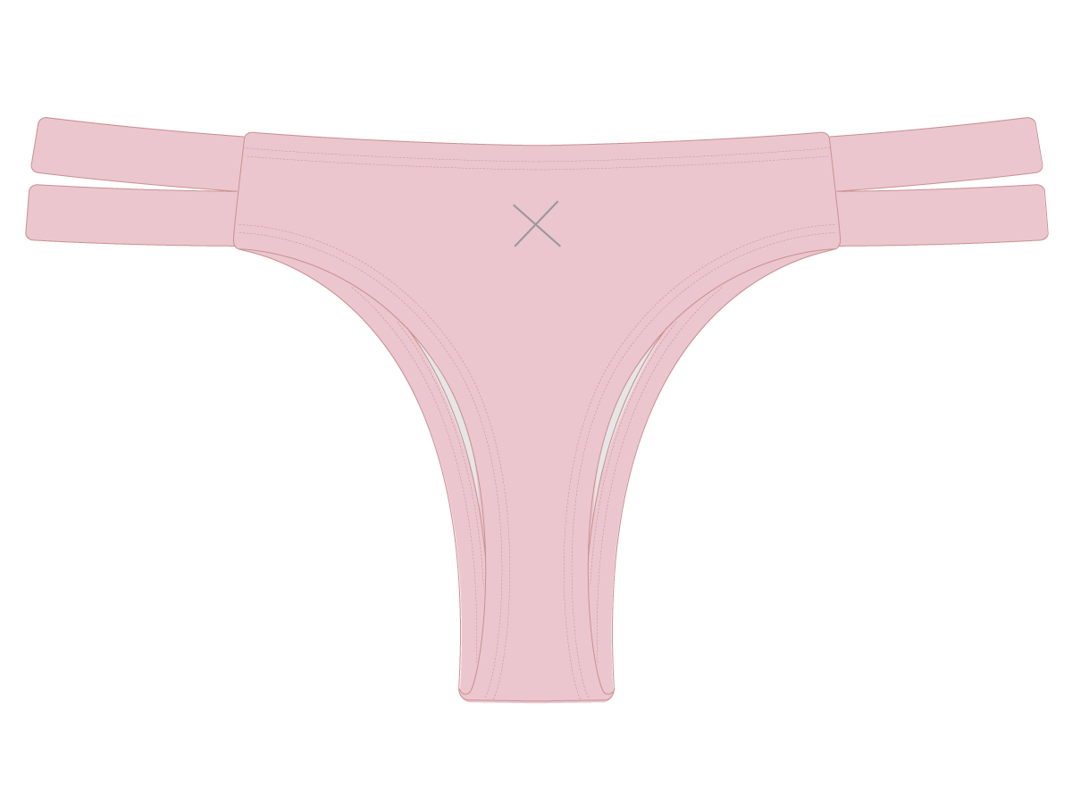 Dirty Pink Dual Strap Bottom