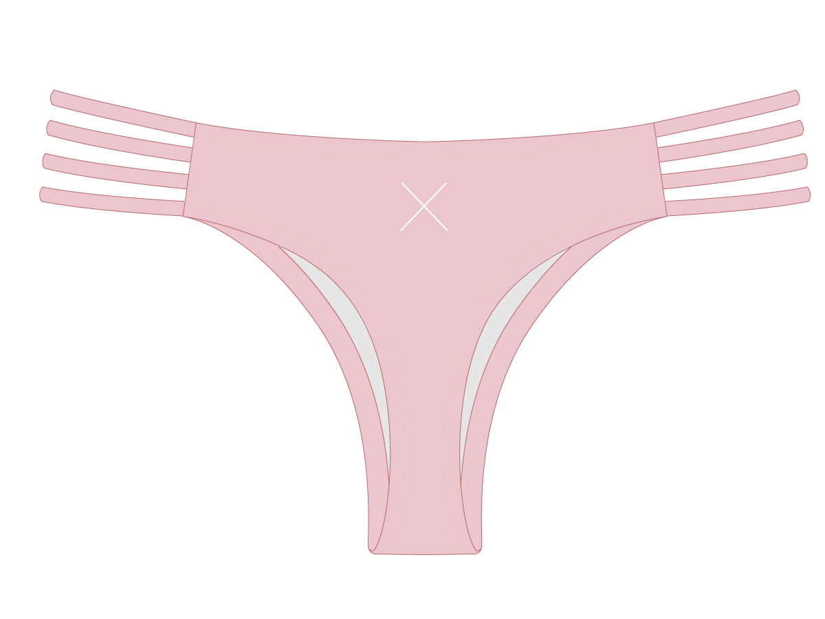 Dirty Pink Classic Strap Bottoms