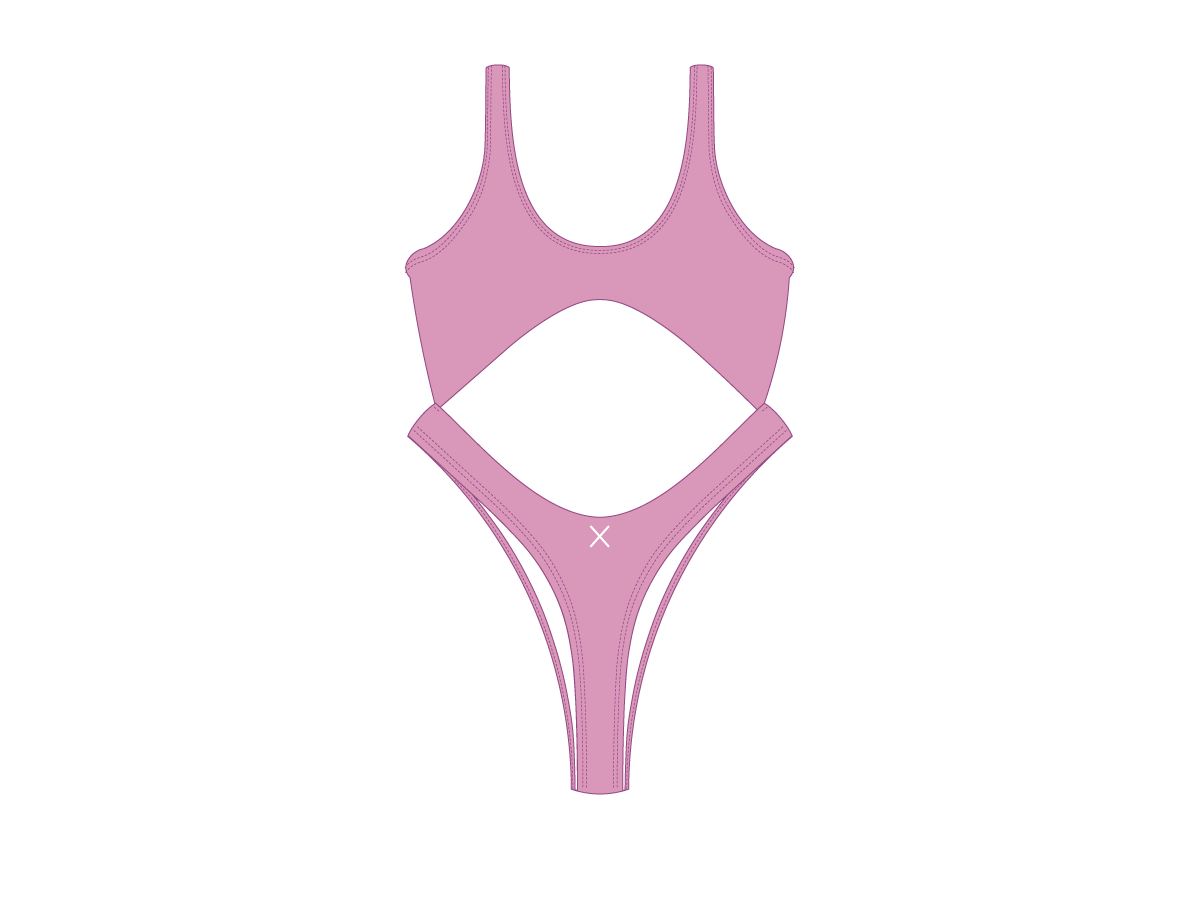 Blush Pink Front Tie One Piece