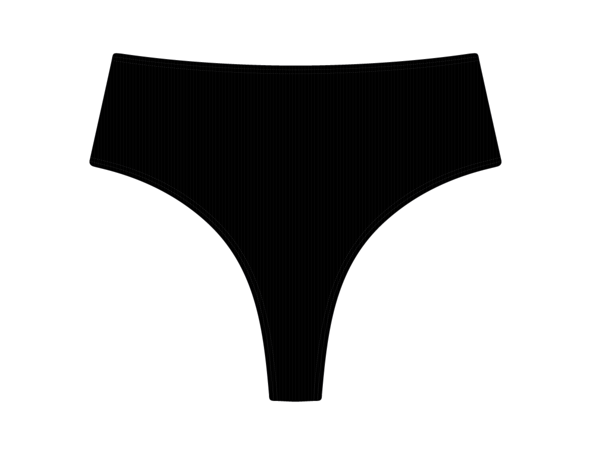 Manhattan Ribbed High-Waist Bottoms