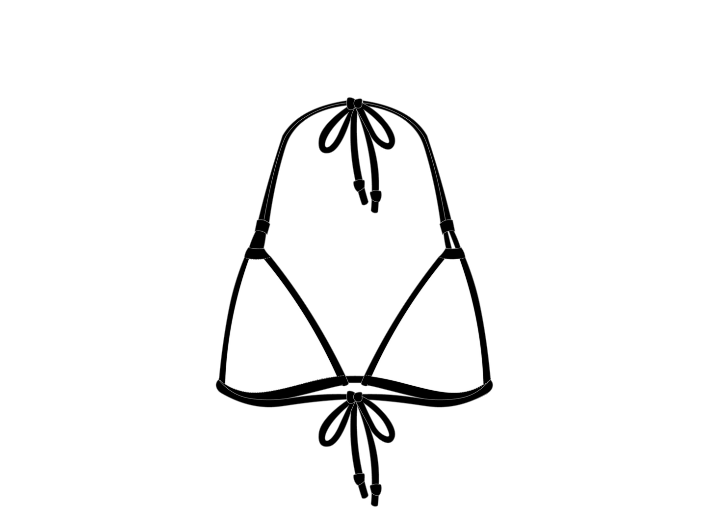 Manhattan Black Double String Top