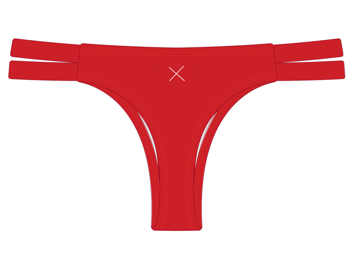 Rose Red Dual Strap Bottom II