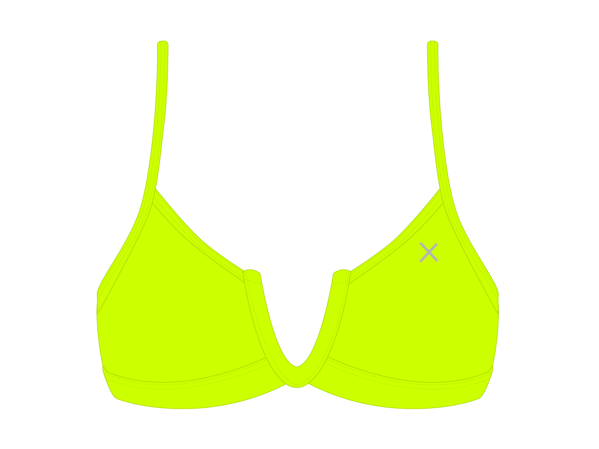 Sour Yellow V-Cut Top