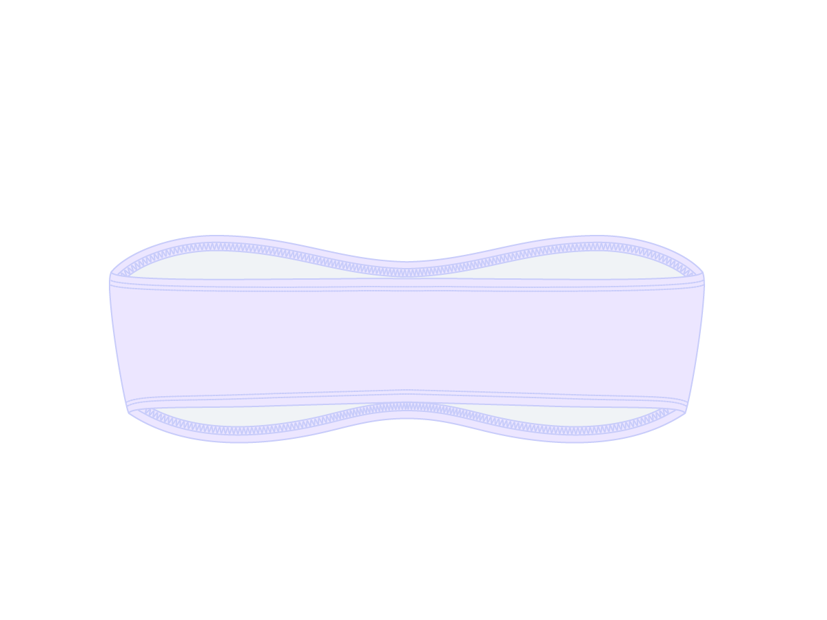 Lavender Strapless Top