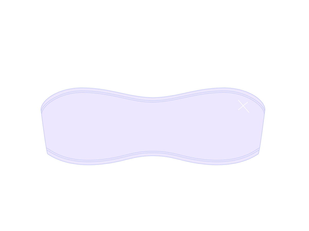 Lavender Strapless Top