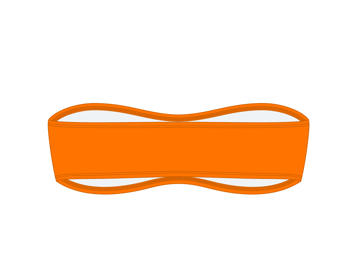 Wild Orange Strapless Top