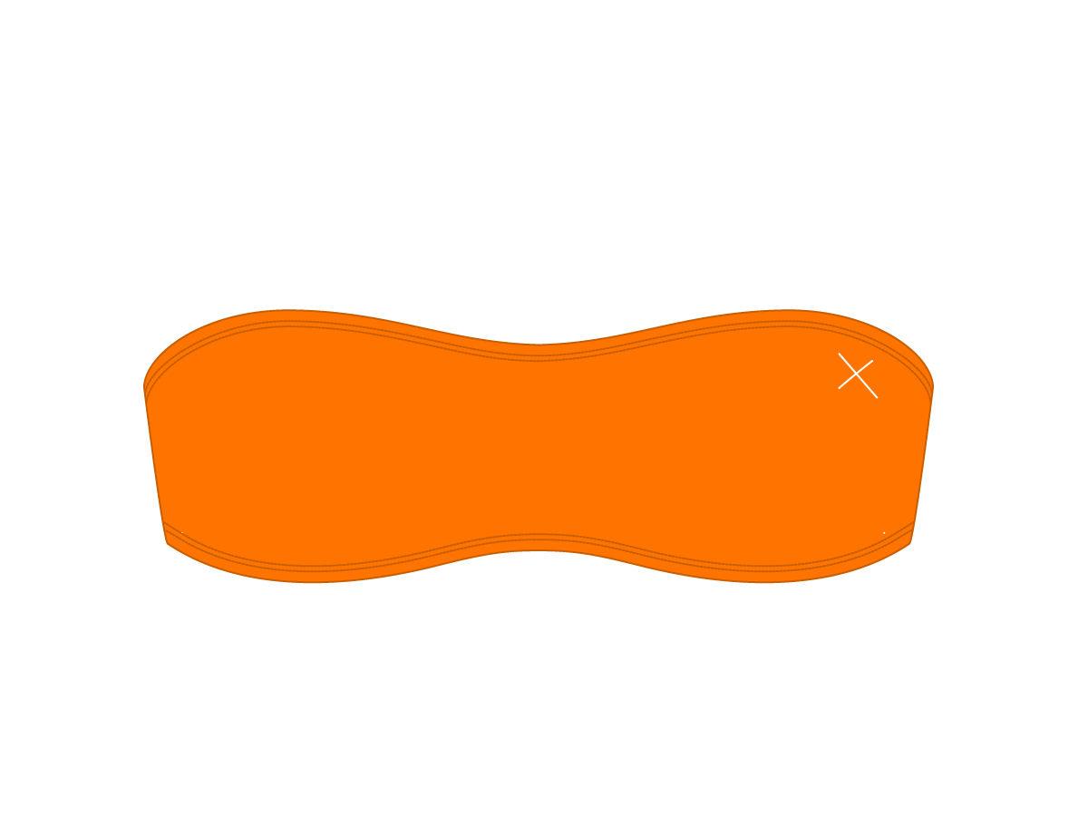 Wild Orange Strapless Top