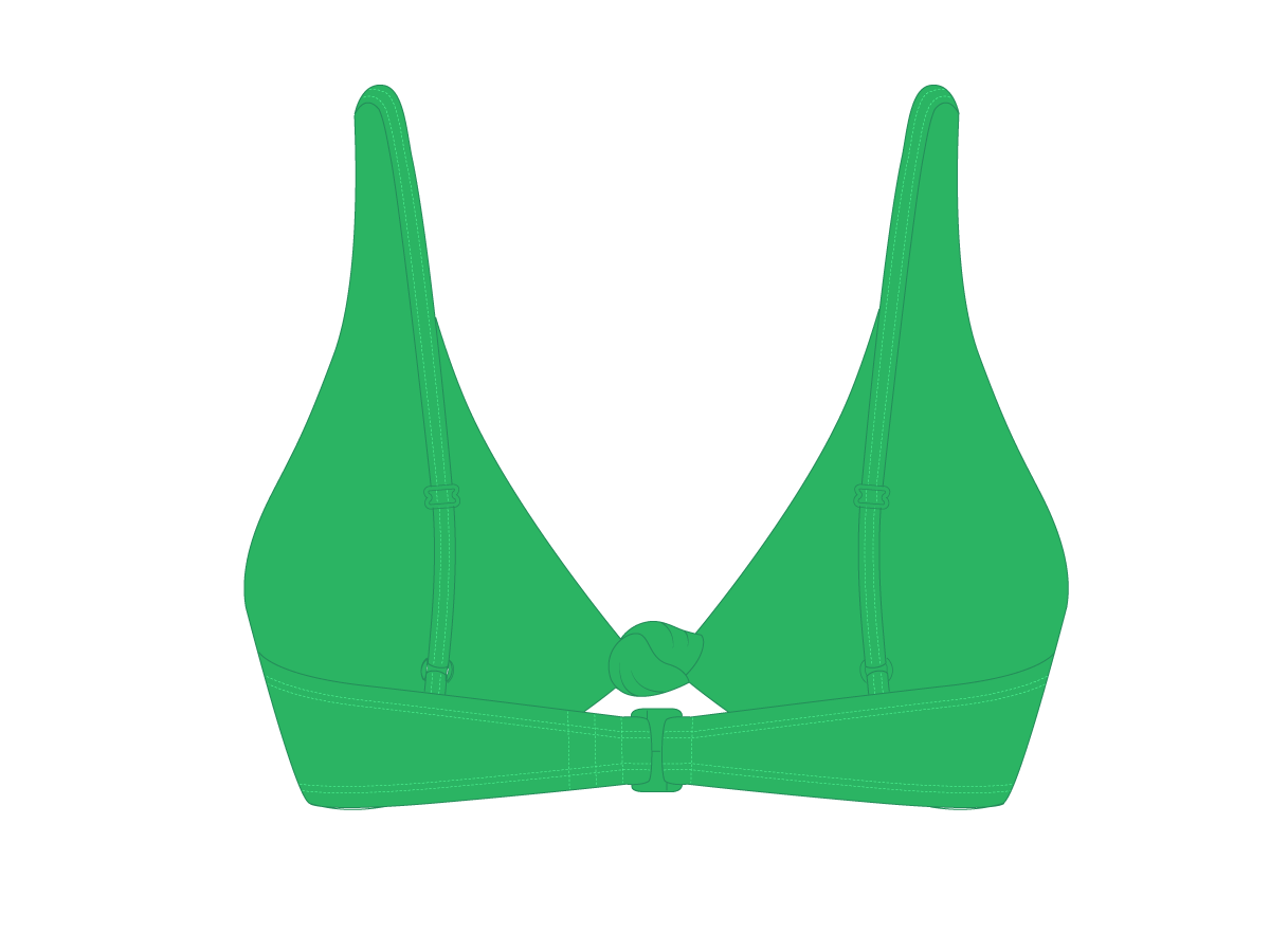 Leaf Green Twist Top