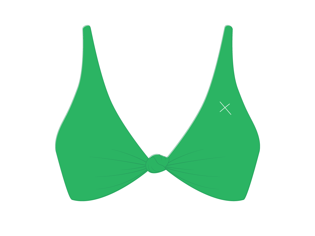 Leaf Green Twist Top