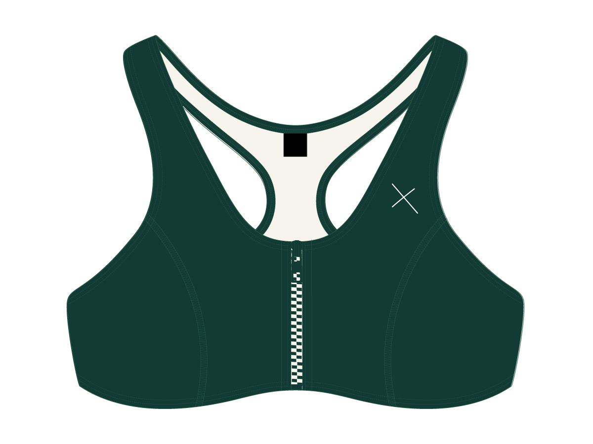 Valley Green Zipper Top
